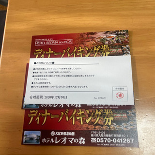 レオマワールドレオマの森ディナーバイキングチケット４枚の画像