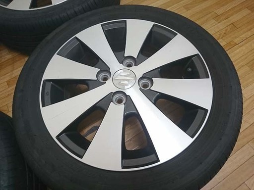 ガリ無し ワゴンR スティングレー純正アルミ付き 夏タイヤ165/55R14 流用にも