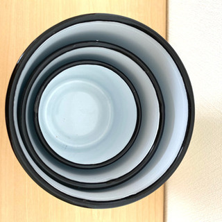 ホーロー キャニスター3つセットの画像