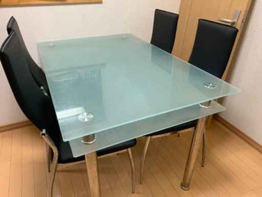 食卓ガラステーブル4人がけ
