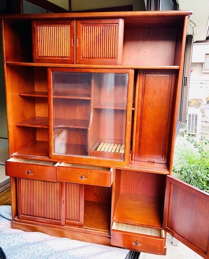 Karimoku/カリモク家具 キャビネット 天然木 茶タンス 箪笥 チェスト　棚