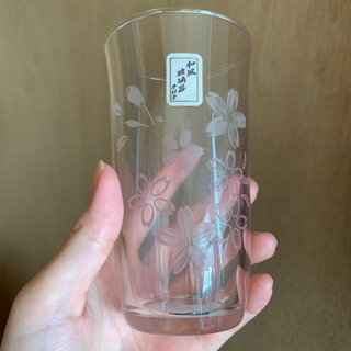 和風玻璃器♡切子タンブラー揃♡桜切子グラスの画像