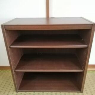 ほぼ美品⚫文庫本ボックス⚫チェスト⚫木目調⚫木製⚫ブラウン