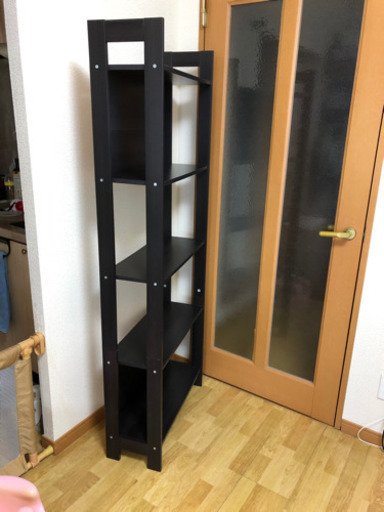 本棚　飾り棚　ラック　黒　茶色　収納棚　IKEA イケア