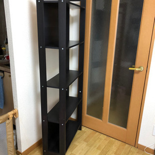 本棚　飾り棚　ラック　黒　茶色　収納棚　IKEA イケア