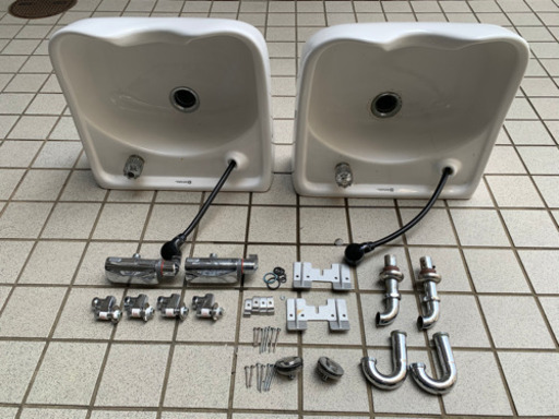 中古　引取限定　タカラベルモント　シャンプー台　ワイドマジョリカ2台セット
