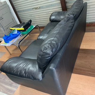 ❗️黒合皮❗️ソファー❗️あげます❗️の画像