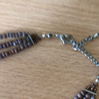 シェル×ウッド・ネックレス　デパート購入の画像