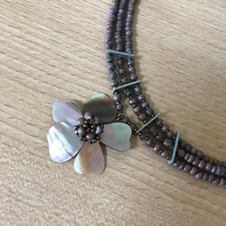 シェル×ウッド・ネックレス　デパート購入