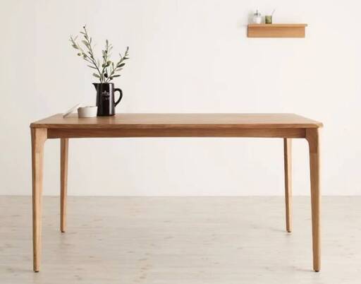 【未使用・傷アリ】北欧モダンデザインダイニングテーブル・天然木オーク無垢材・幅150cm・2222