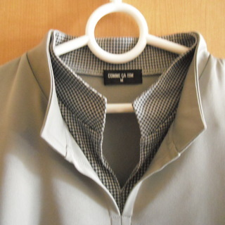 レディース・COMME-CA-ISMポロシャツ長袖（M)グレー良品の画像