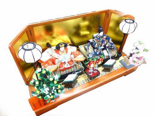 お雛様 雛飾り 親王平飾り 京 賀春雛 裂地西陣織 平安華甫 中古☆札幌市 清田区 平岡