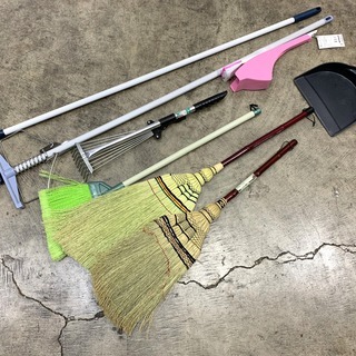 掃除用具 まとめて8点セット！ 天然箒 ほうき 自在ほうき モッ...