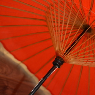 番傘　蛇の目　赤の画像