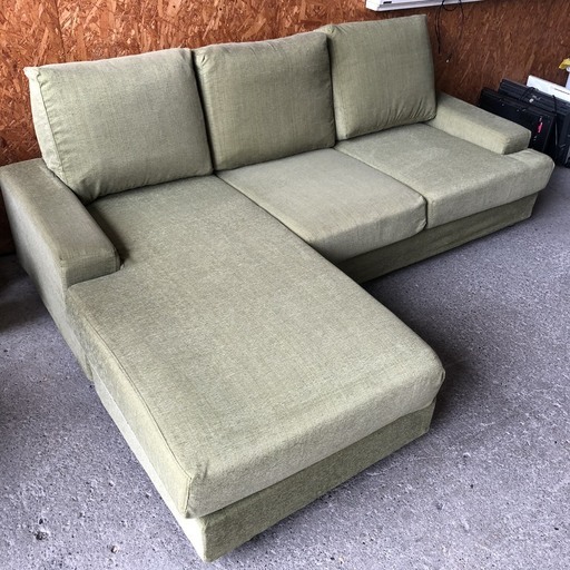 A0403　　カウチソファー　３人掛けソファー　グリーン