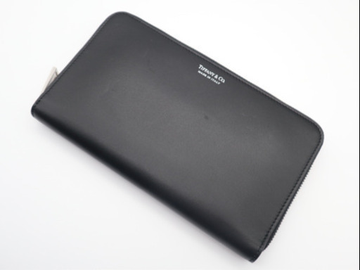 《TIFFANY&CO/オーガナイザー ラウンドファスナー》ABランク 箱 袋