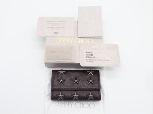 《JIMMY CHOO/HOWICK CZT》Sランク ボルドー 未使用品 極美