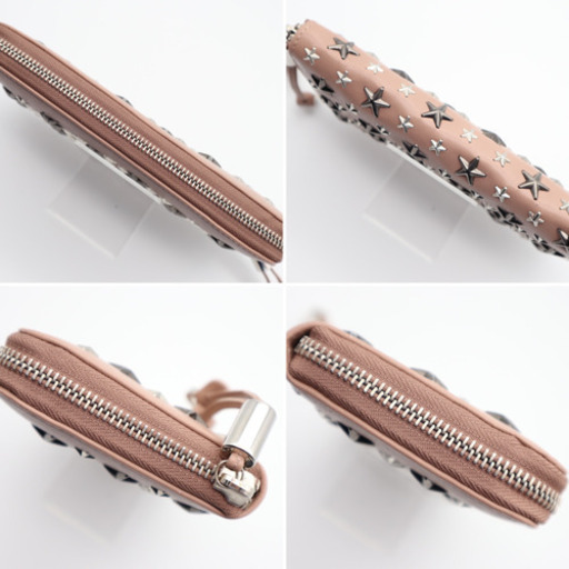 《JIMMY CHOO/スタースタッズ ラウンドファスナー長財布》Sランク 極美