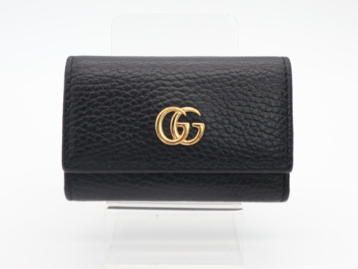 《GUCCI/プチマーモント 6連キーケース》 ABランク 456118 黒