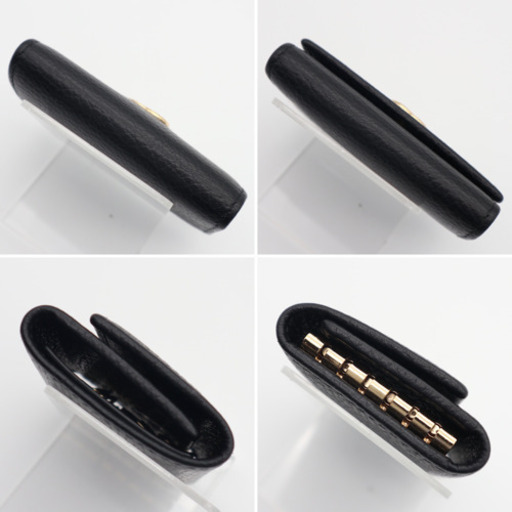 《GUCCI/プチマーモント 6連キーケース》 ABランク 456118 黒