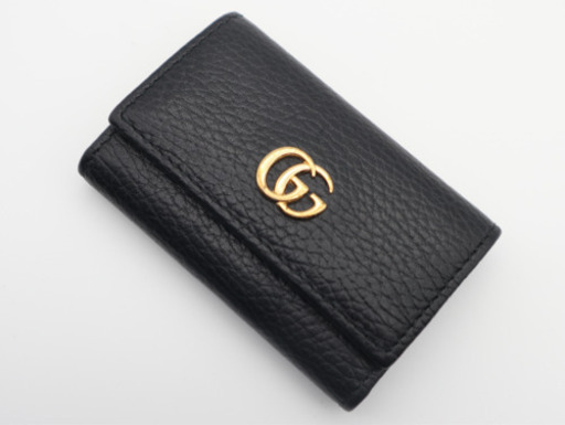 《GUCCI/プチマーモント 6連キーケース》 ABランク 456118 黒