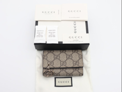 《GUCCI/GGスプリーム》ベージュダスティローズ 21111 Aランク 極美