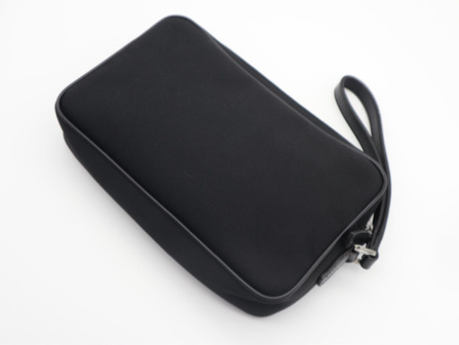 《GUCCI/ナイロンキャンバスレザー セカンドバッグ 》Aランク 極美品 黒