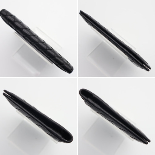 《BOTTEGA VENETA/イントレチャート カードケース》 ABランク 黒