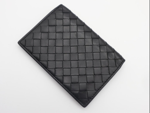 《BOTTEGA VENETA/イントレチャート カードケース》 ABランク 黒