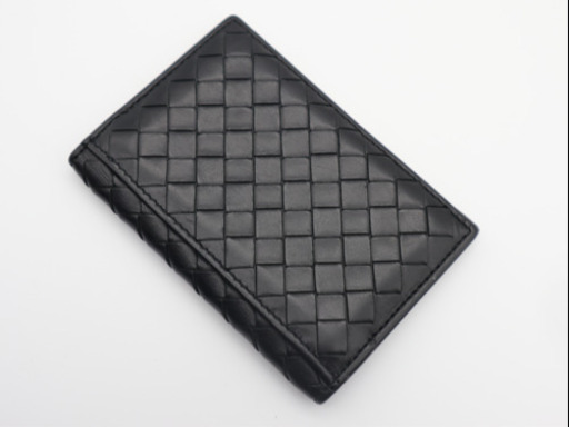 《BOTTEGA VENETA/イントレチャート カードケース》 ABランク 黒