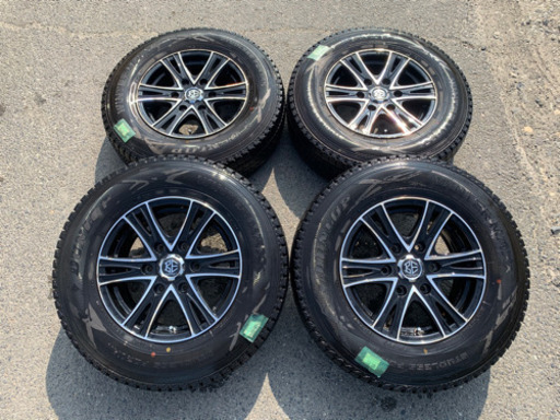 社外ホイール4本セット　15X6J ET33 6X139.7 2017年製 DUNLOP WINTERMAXX SV01 195/80R15 107/105L LT 4本 バリ山　管理番号8601