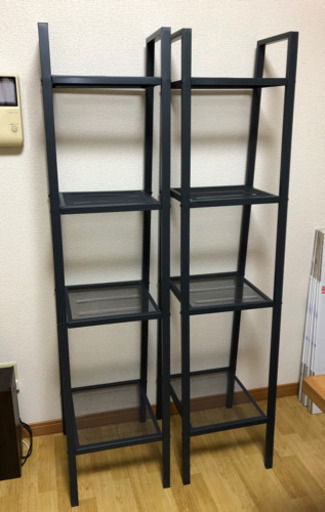 収納棚　飾り棚　グレー　IKEA イケア　スチールラック