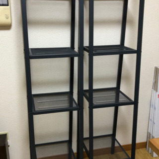 収納棚　飾り棚　グレー　IKEA イケア　スチールラック