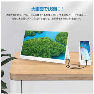 15.6インチ モバイルモニター ホワイト 60hz 15.6インチ モバイルモニター ホワイト 薄型 モバイルディスプレイ 狭