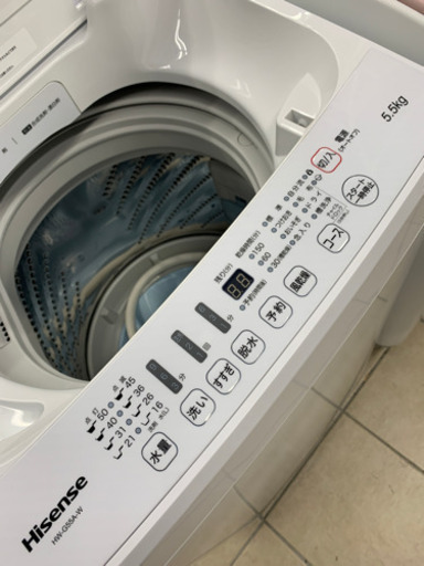 ハイセンス HW-G55A-W 5.5kg 2019年製 洗濯機