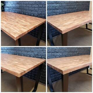 未使用・傷あり】幅150㎝・ダイニングテーブル・ウォルナットブラウン