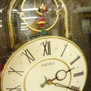 ジャンク品 SEIKO/セイコー 掛け時計 からくり時計 PUPPET/パペット RE506B 90年代 振り子時計 札幌 西岡店の画像