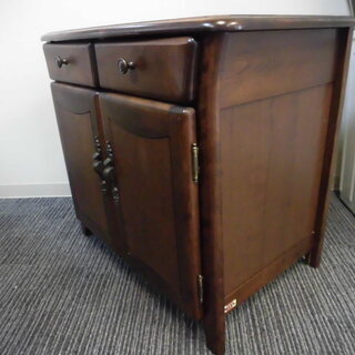 JM7864)SELVA 電話台 木目 幅:約61.5cm 高さ:約59.5cm 奥行:約43cm 中古品【取りに来られる方限定】の画像