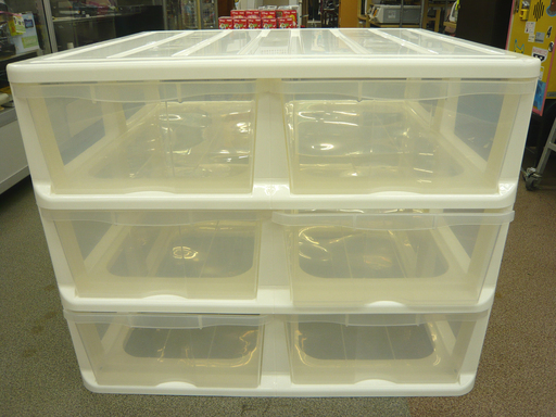 押入れ収納ケース 引出し６個 ３段タイプ プラスチック収納 衣類収納 札幌 西岡店