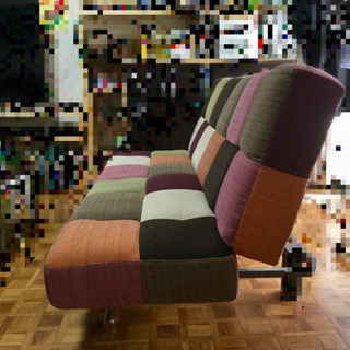 値下げ☆パッチワーク ソファベッドの画像