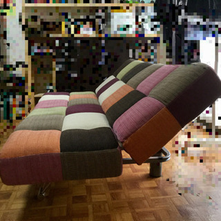 値下げ☆パッチワーク ソファベッドの画像