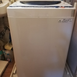 全自動洗濯機　東芝AW６０GK　白　洗濯機ラック付きの画像