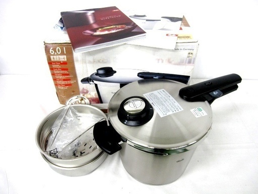 下松)Fissler フィスラー 圧力鍋 蒸し器 vitavit comfort コンフォート 6L ガス IH対応 ◆GG1552 GG15B