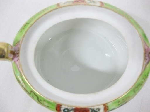 下松)Noritake オールドノリタケ シュガーポット マルキ印 美人画 アンティーク ▲GE2702