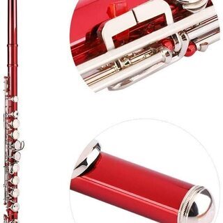 【新品】鮮やかなレッドのフルート、目立つこと間違いなし！の画像