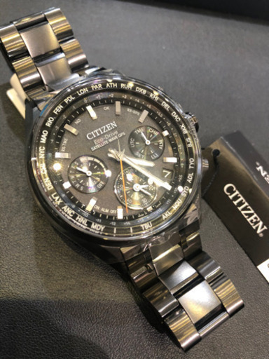 新品シチズン アテッサ ブラックチタン CC4004-58E GPS 衛星 電波時計