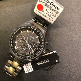 新品シチズン アテッサ ブラックチタン CC4004-58E GPS 衛星 電波時計