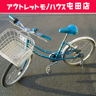 自転車 22インチ 6段ギア付き カゴ付き カギ付き ☆ PayPay(ペイペイ)決済可能 ☆ 札幌市 北区 屯田