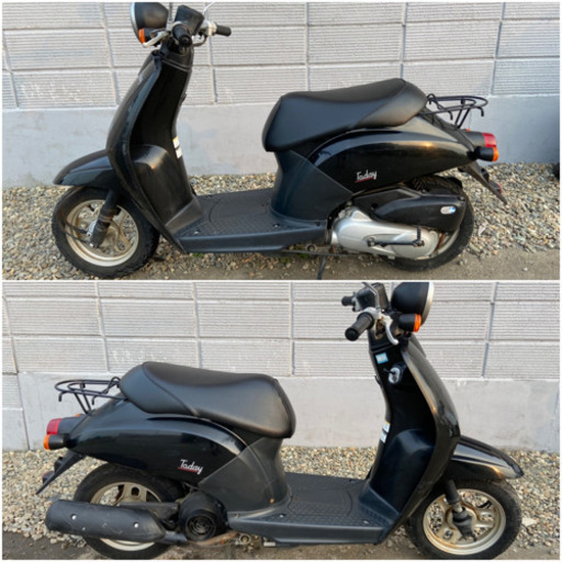 ☆トゥデイ黒☆バッテリー・シート・ミラーなど新品交換^_^キャブレーターオーバーホール済み！その他イロイロ整備して快調^_^50cc原付スクーター☆