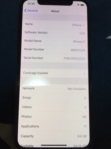 IPHONE X 64 GB  simfree